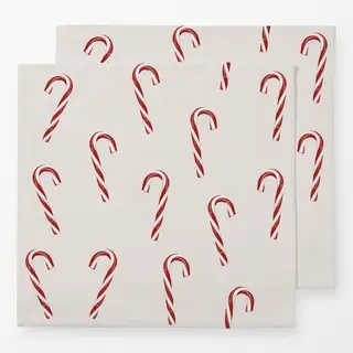 Servietten Candy Canes Muster Beige