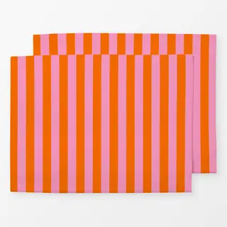 Tischset Streifen Pink Orange