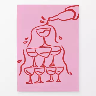 Geschirrtücher Champagnerbrunnen Pink