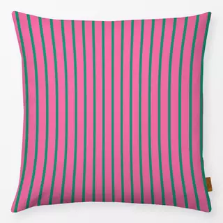 Kissen Stripes Green Pink Small