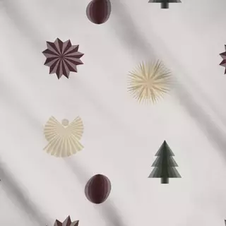 Meterware Weihnachtselemente bunt