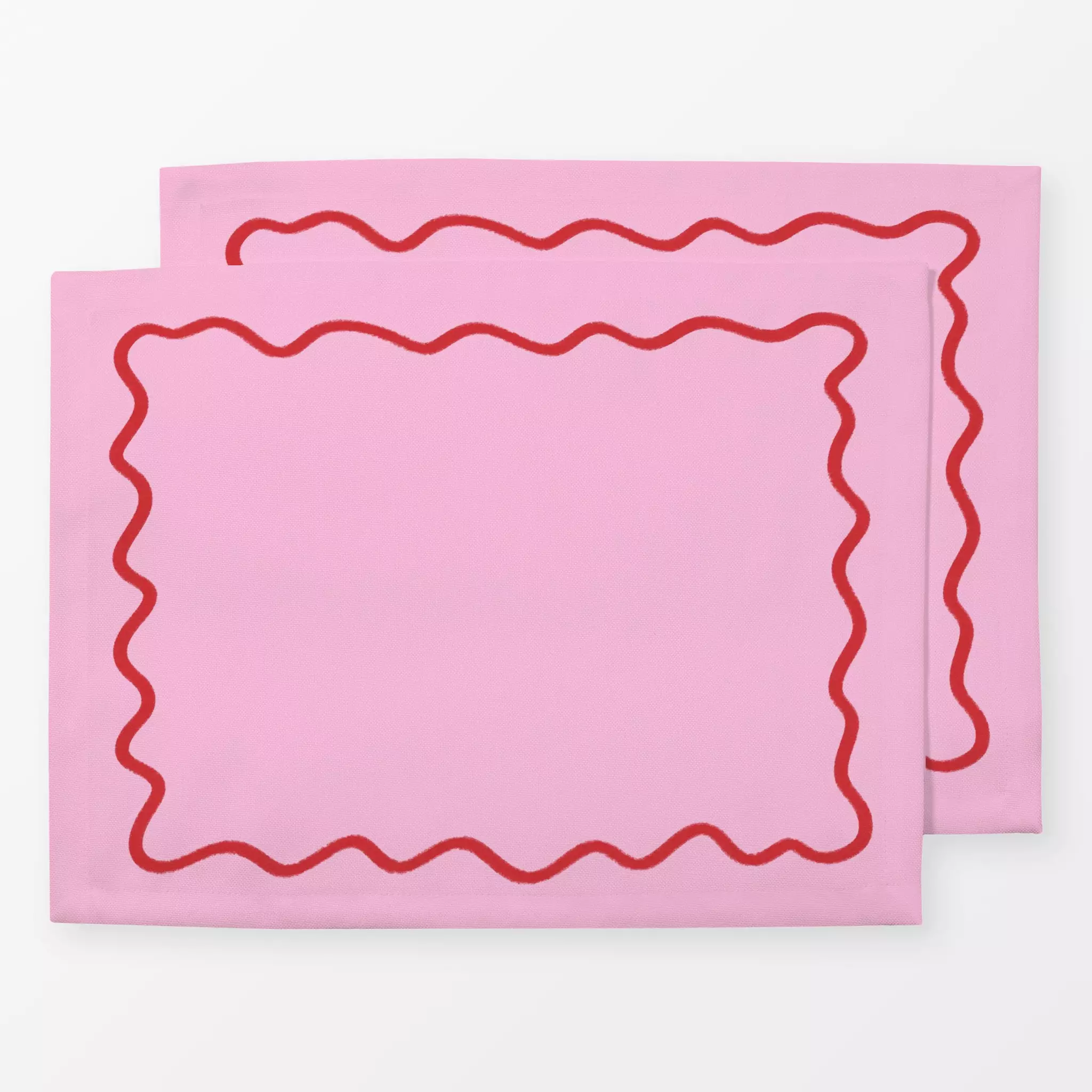 Tischset Tischset Rand Pink Rot