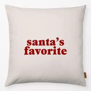 Kissen Santa's Favorite Beige