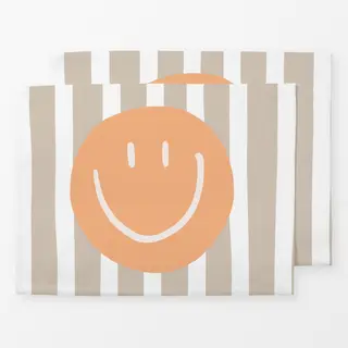 Tischset Smile Stripes beige Smile Stripes orange