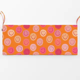 Bankauflage Smile Allover rosa Smile Allover orange