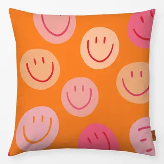 Kissen Smile Allover orange