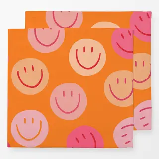 Servietten Smile Allover rosa Smile Allover orange