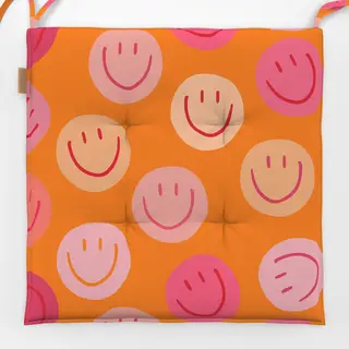 Sitzkissen Smile Allover rosa Smile Allover orange