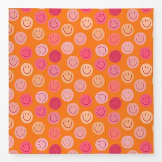 Tischdecke Smile Allover orange