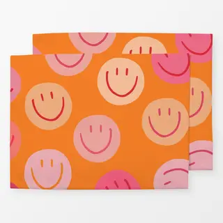 Tischset Smile Allover rosa Smile Allover orange
