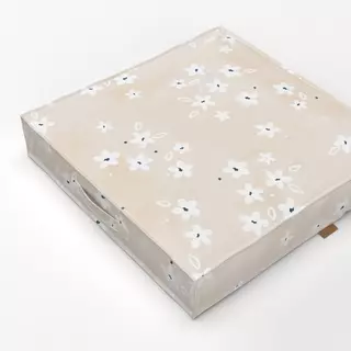 Bodenkissen Mini White Flower Pattern