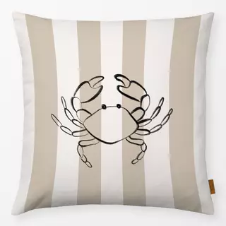 Kissen Krabbe Streifen beige