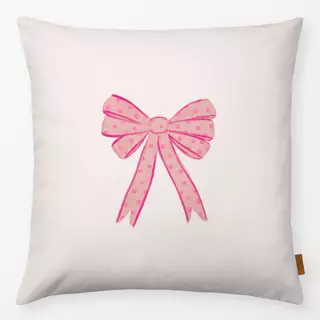 Kissen Schleife Punkte Rosa