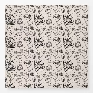 Tischdecke Fuchs Herbst Beige Schwarz