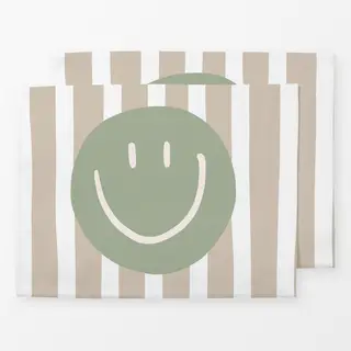 Tischset Smile Stripes grün