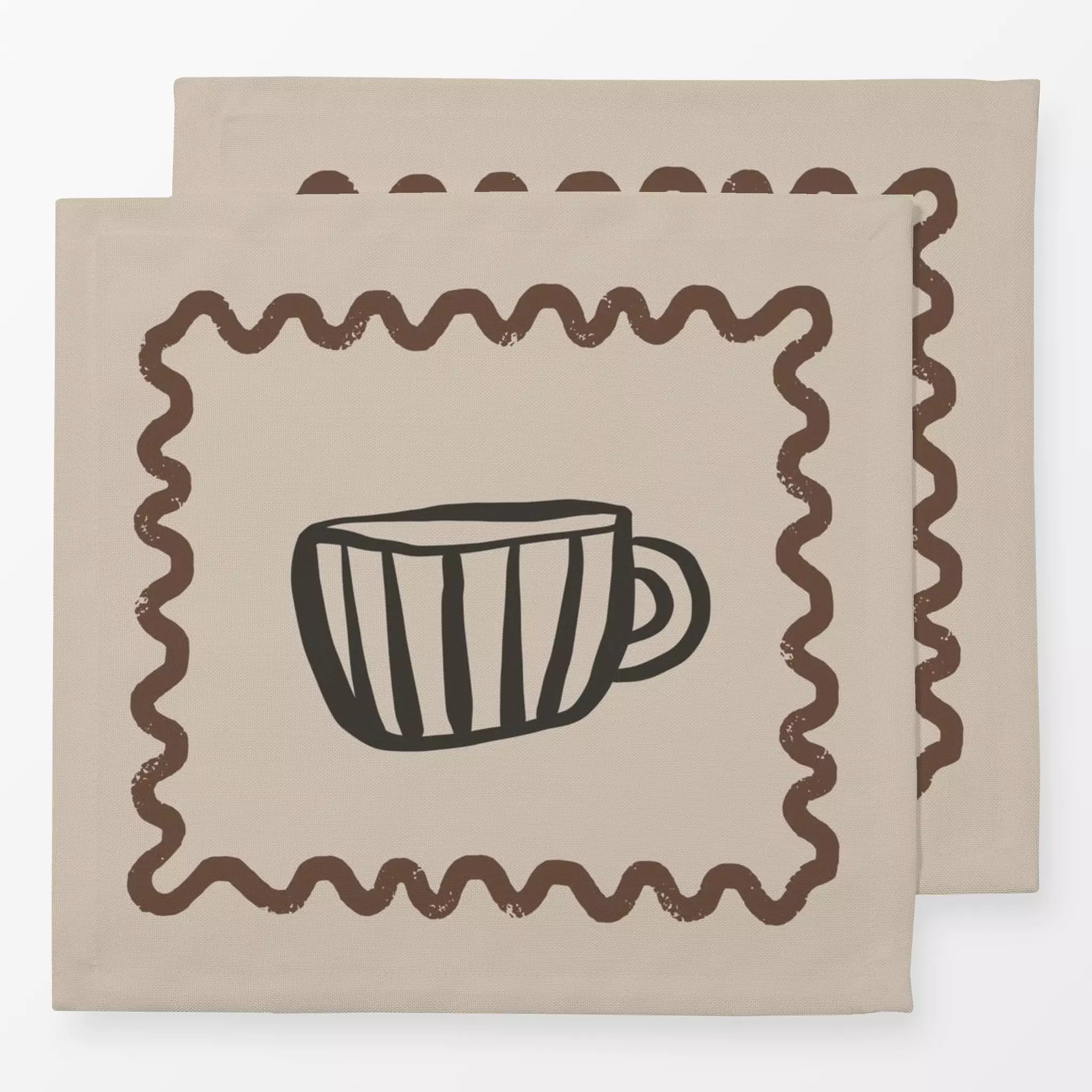 Servietten Coffee Mug Brown - Küche, Essen & Trinken - von „Kruth Design"; Kaffee, Herbstdeko, Teetasse, Tasse, kruthdesign,...