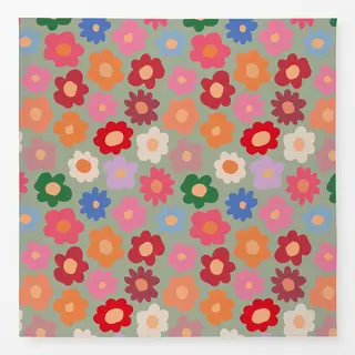 Tischdecke Daisy Allover grün