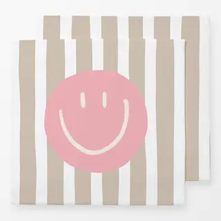 Servietten Smile Stripes beige Smile Stripes rosa
