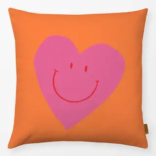 Kissen Smile Heart Orange