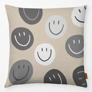 Kissen Smile Allover beige