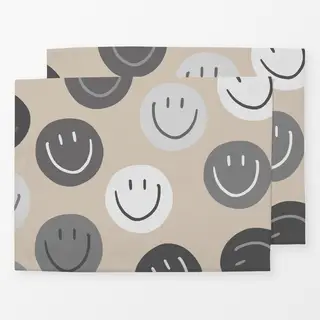 Tischset Smile Allover rosa Smile Allover beige