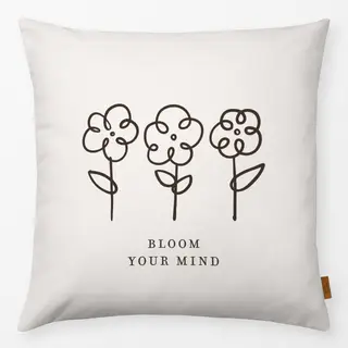 Kissen Bloom Your Mind schwarz