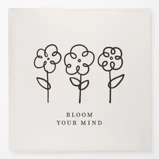 Tischdecke Bloom Your Mind schwarz