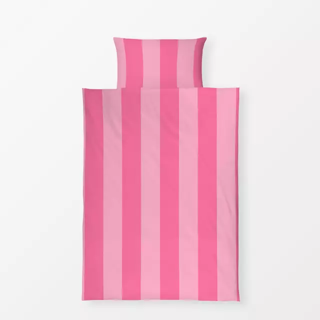 Bettwäsche Streifen Allover pink rosa von Kruth Design