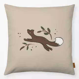 Kissen Fuchs Herbst braun
