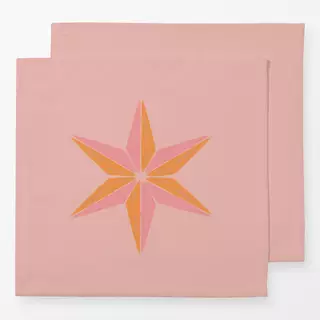 Servietten Placement Star Colorful Xmas