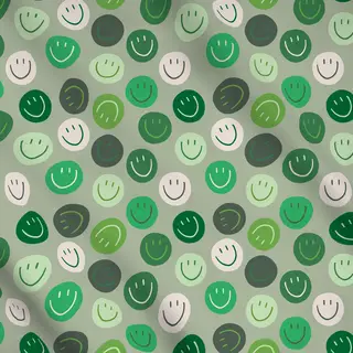 Meterware Smile Allover grün