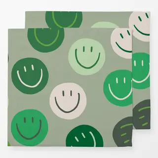 Servietten Smile Allover rosa Smile Allover grün