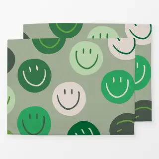 Tischset Smile Allover rosa Smile Allover grün