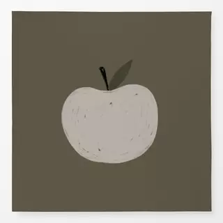 Tischdecke Apfel grau
