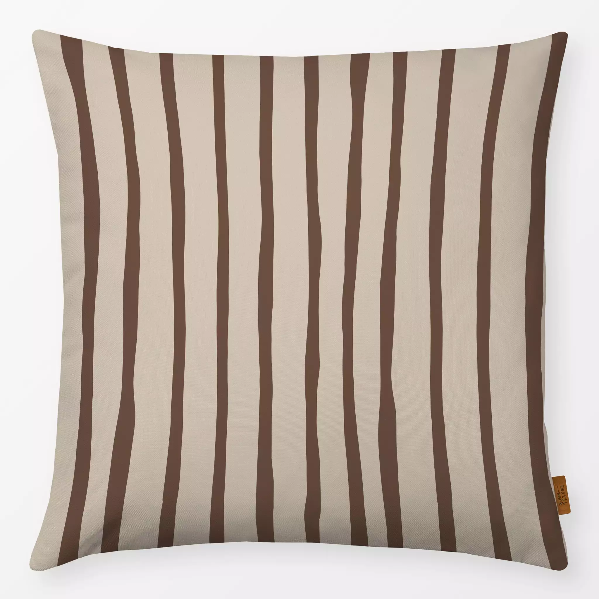 Kissen Kissen Coffee Stripes Beige