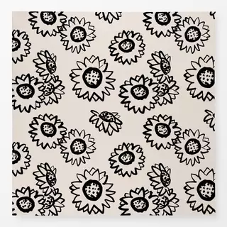 Tischdecke Sonnenblume Schwarz