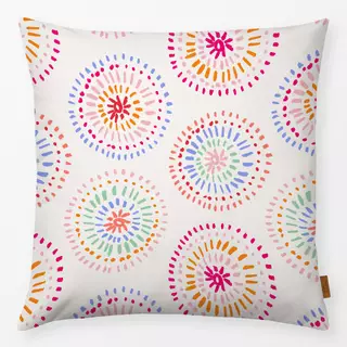 Kissen Ethno Kreise Allover bunt
