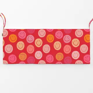Bankauflage Smile Allover rosa Smile Allover rot