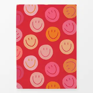 Geschirrtücher Smile Allover rosa Smile Allover rot