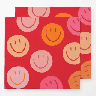Servietten Smile Allover rosa Smile Allover rot