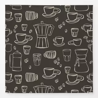 Tischdecke Coffee Love Black