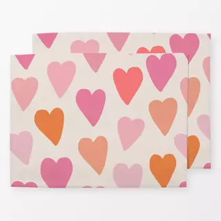 Tischset Herz Allover rosa