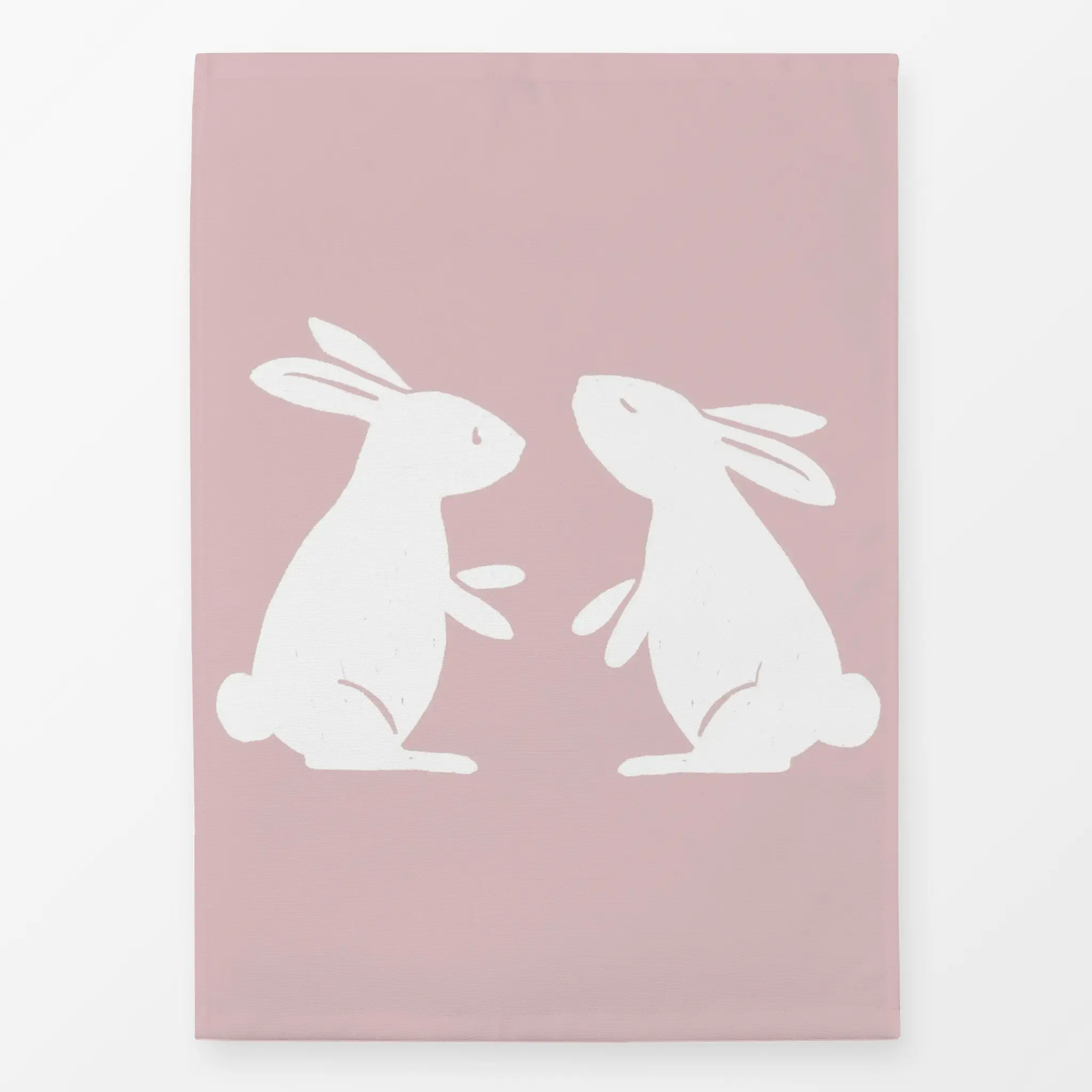 Geschirrtücher Häschen Duo rosa - Frühling, Tiere, Ostern - von „Kruth Design"; Hase, Ostern, Osterhase, outdoor, Fruehling,...
