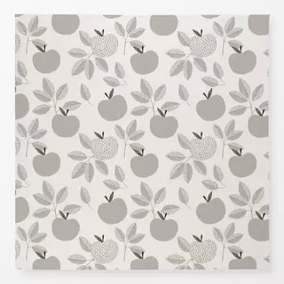 Tischdecke Allover Zweig Apfel grau