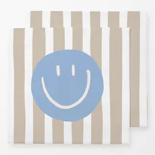 Servietten Smile Stripes blau