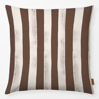 Kissen Watercolor Stripes braun