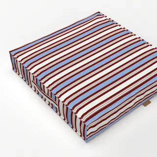 Bodenkissen Bistro Stripes bold red