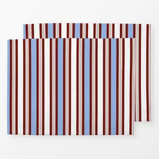 Tischset Bistro Stripes bold red