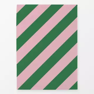 Geschirrtücher Stripes Grün Rosa