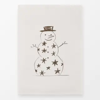 Geschirrtücher Schneemann Stern beige